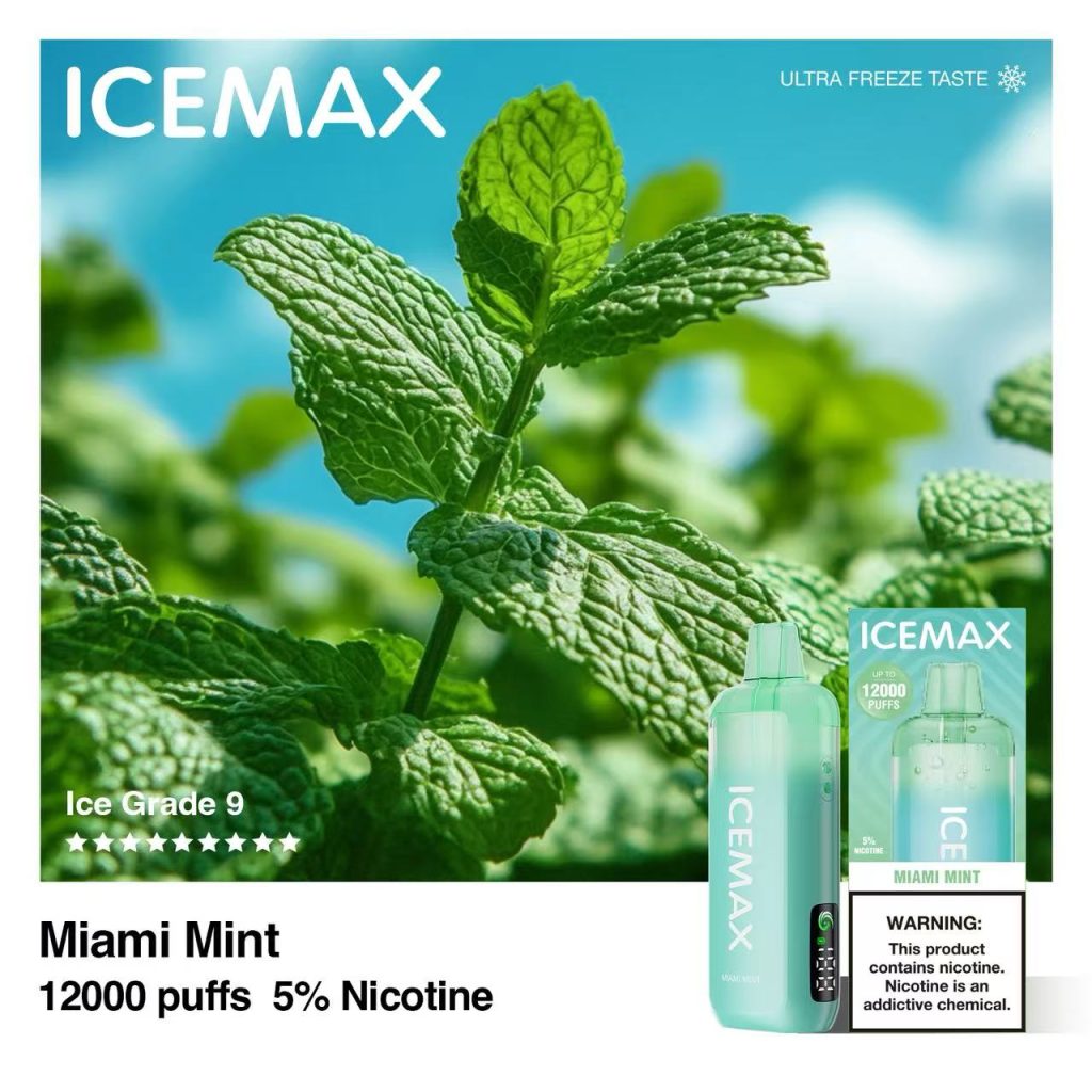 Icemax Ultra Freeze 12000 puff disposable vape | Ice-Blast Cooling | LCD Display | 100% Authentic | Full Flavor Lineup 7 Each icemax disposable vape is engineered with advanced mesh coils, prefilled salt nicotine e-liquid, and smooth draw-activated firing.