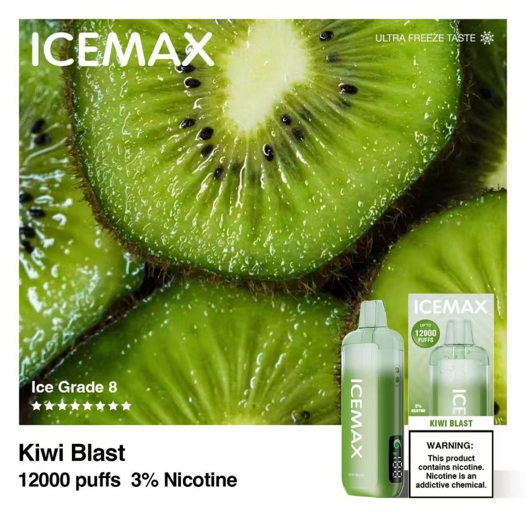 Icemax Ultra Freeze 12000 puff disposable vape | Ice-Blast Cooling | LCD Display | 100% Authentic | Full Flavor Lineup 3 Icemax 12K stands out as a refined choice for those who appreciate balance, quality, and simplicity in their vaping routine.