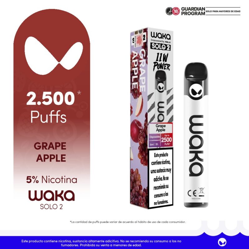 WAKA Solo2 | 11W Powered Up to 4000 Puffs Strong Hit Disposable Vape