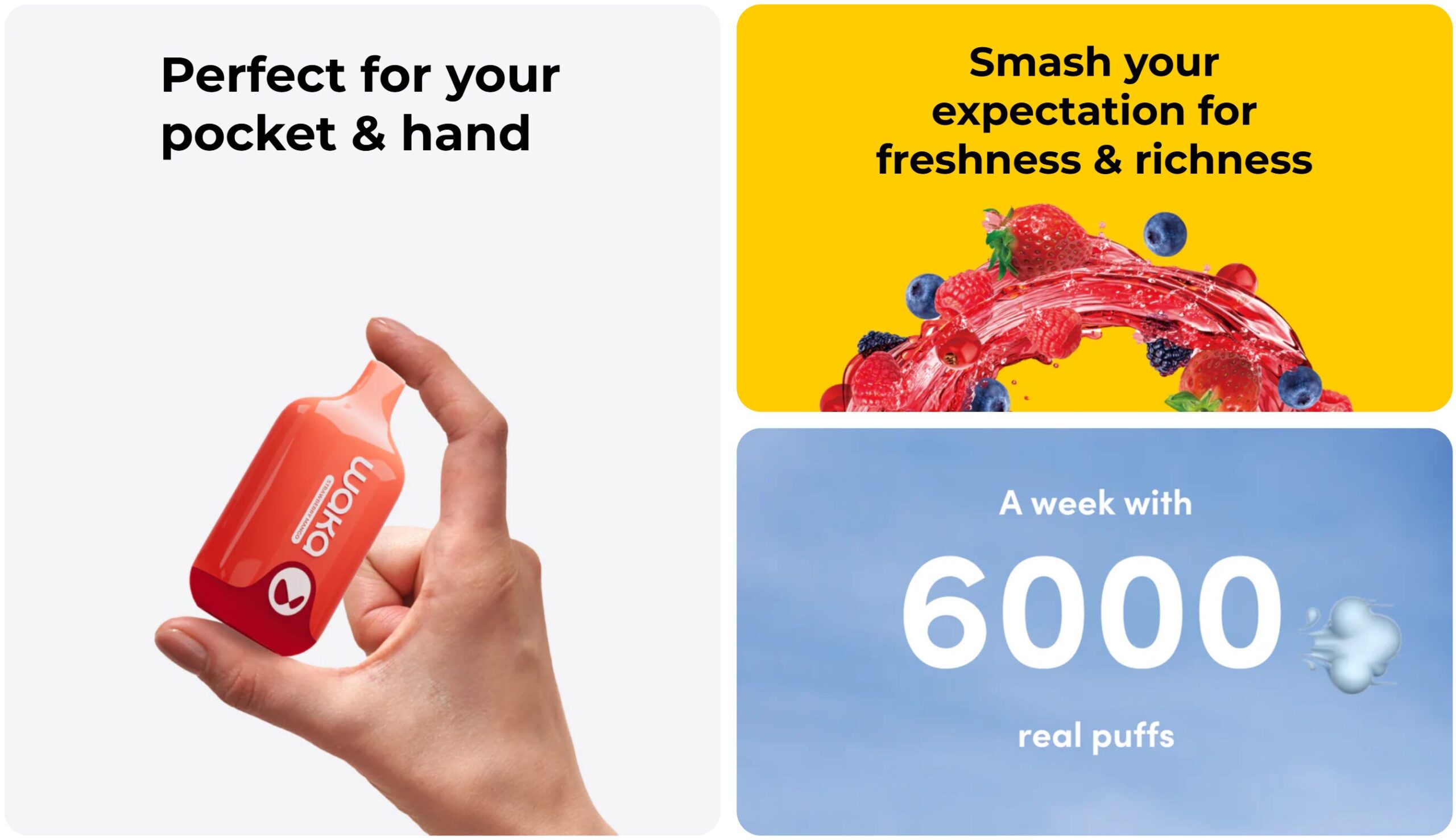 WAKA Smash | High-Power Disposable Vape with Big 6000 Puffs & Bold Flavor