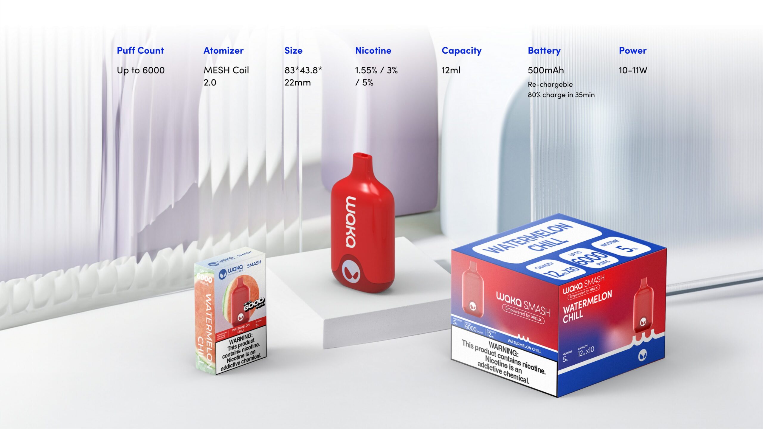 WAKA Smash | High-Power Disposable Vape with Big 6000 Puffs & Bold Flavor