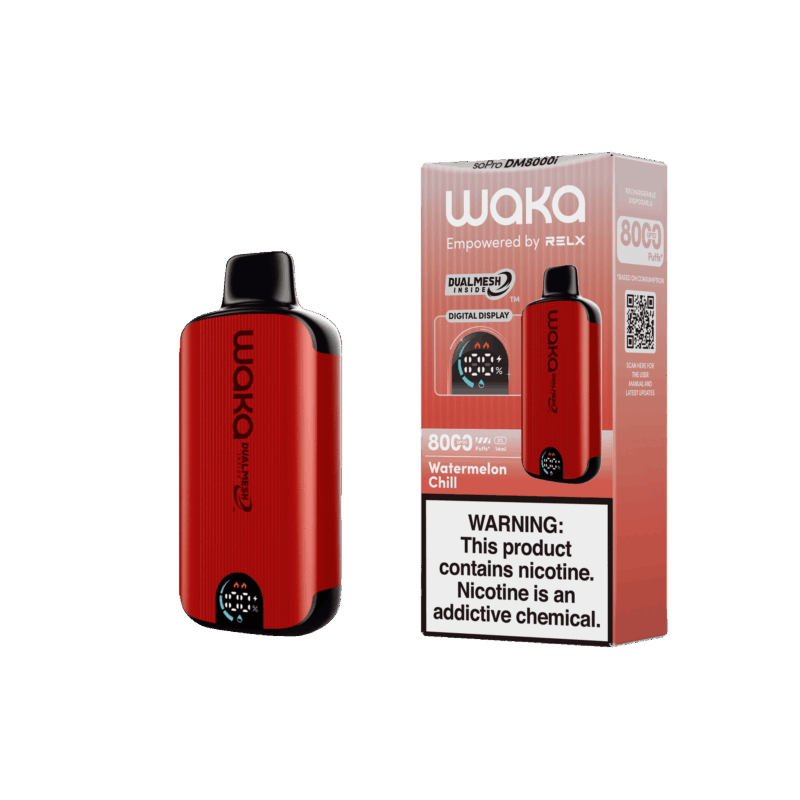 WAKA soPro DM8000i | Smart Screen + DUALMESH™ 14ml Long-Lasting Disposable Vape