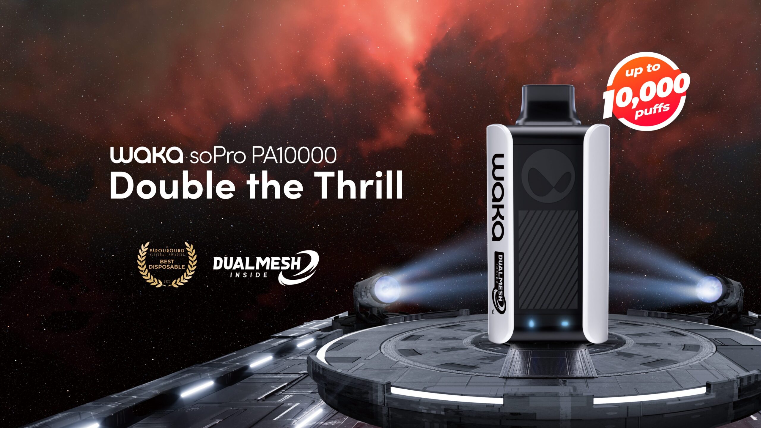 WAKA soPro PA10000 | DUALMESH Boost Mode 10000 Puffs rechargeable disposable vape