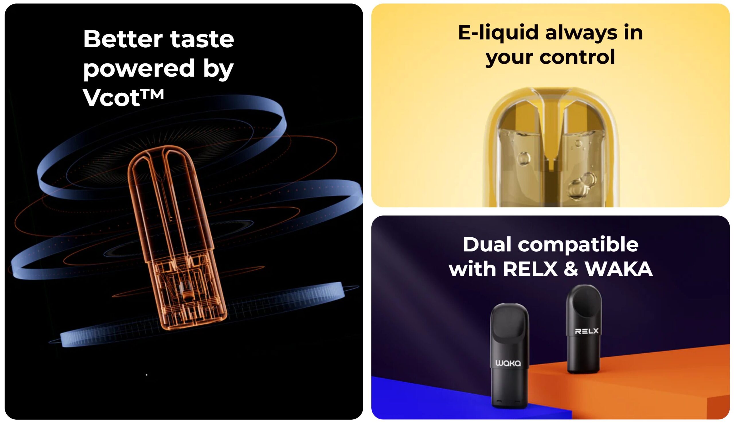 WAKA soMatch Mini Pod | Leak-Resistant Magnetic Pod with Smooth Flavor