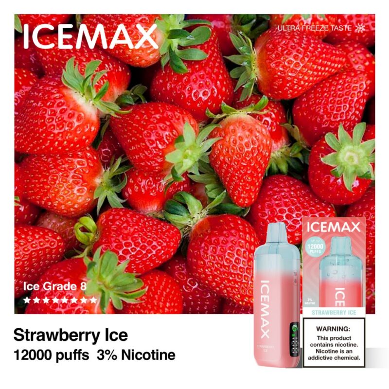 Icemax Ultra Freeze 12000 puff disposable vape | Ice-Blast Cooling | LCD Display | 100% Authentic | Full Flavor Lineup 31 The Icemax 12K is not just about longevity; it delivers smooth and consistent flavor with every puff.