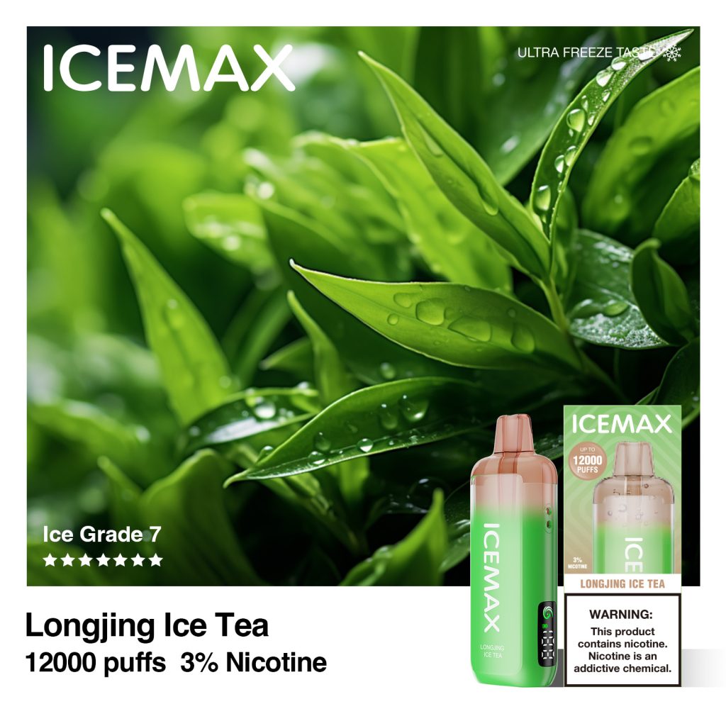 Icemax Ultra Freeze 12000 puff disposable vape | Ice-Blast Cooling | LCD Display | 100% Authentic | Full Flavor Lineup 12 The new Green Beauty tastes like a cup of jasmine green tea with a long aftertaste, elegant and delicate, making every sip as comfortable as savoring a quiet