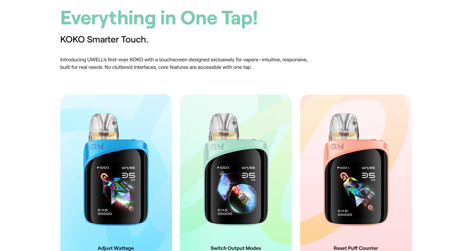 UWELL G4 PRO KOKO 卡里蹦 开放式自注油电子烟 7