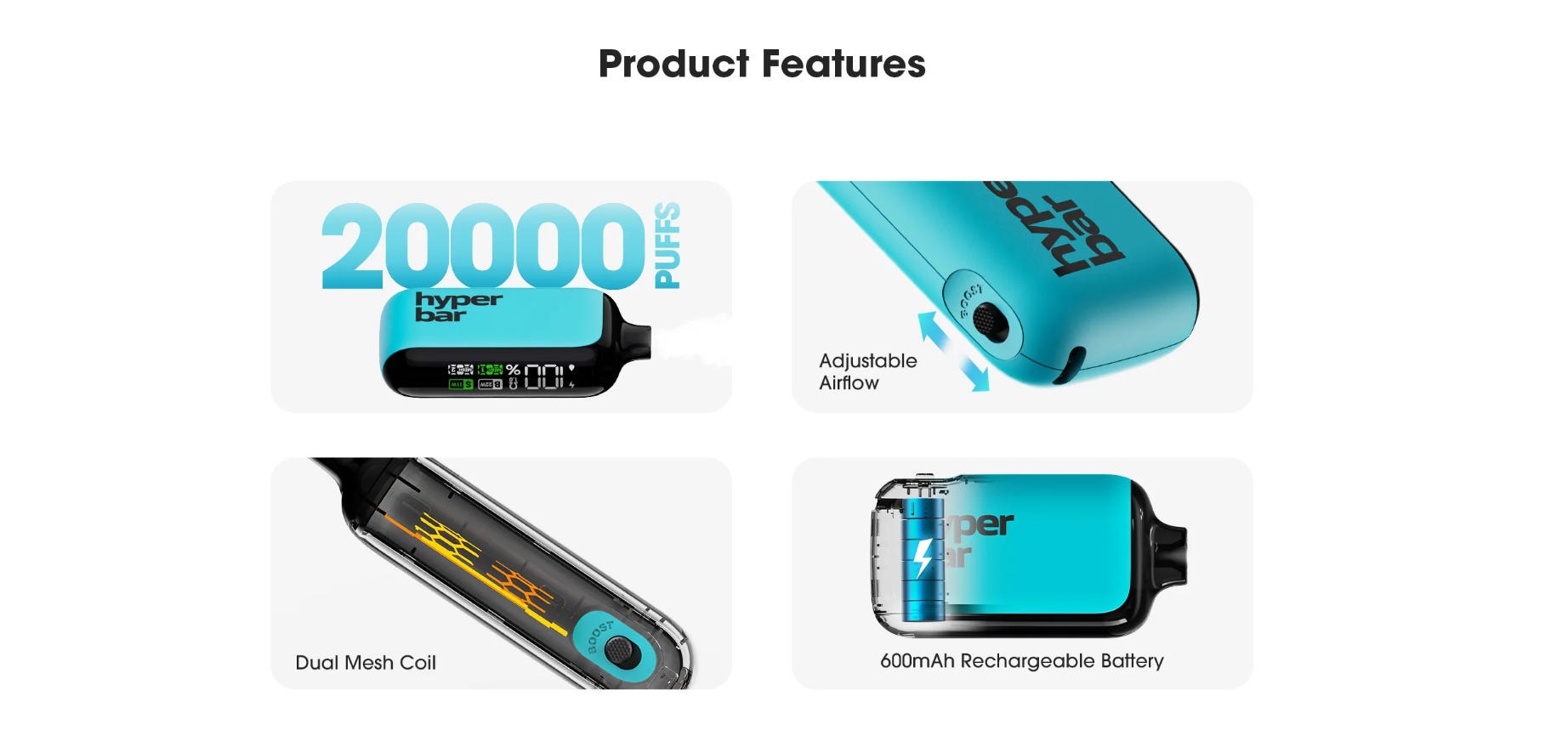 Hyperbar PX 20000 口 一次性电子烟 俄版 20 毫升 5