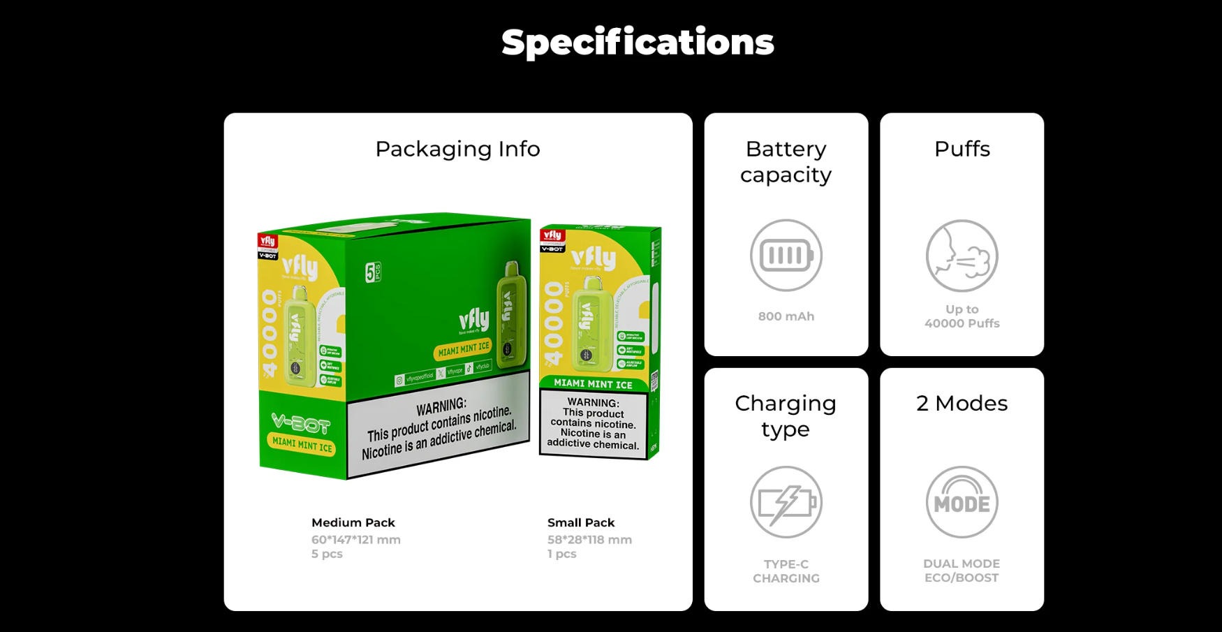 VFLY V-BOT 40000 口 20毫克 高浓度版本 一次性电子烟 11