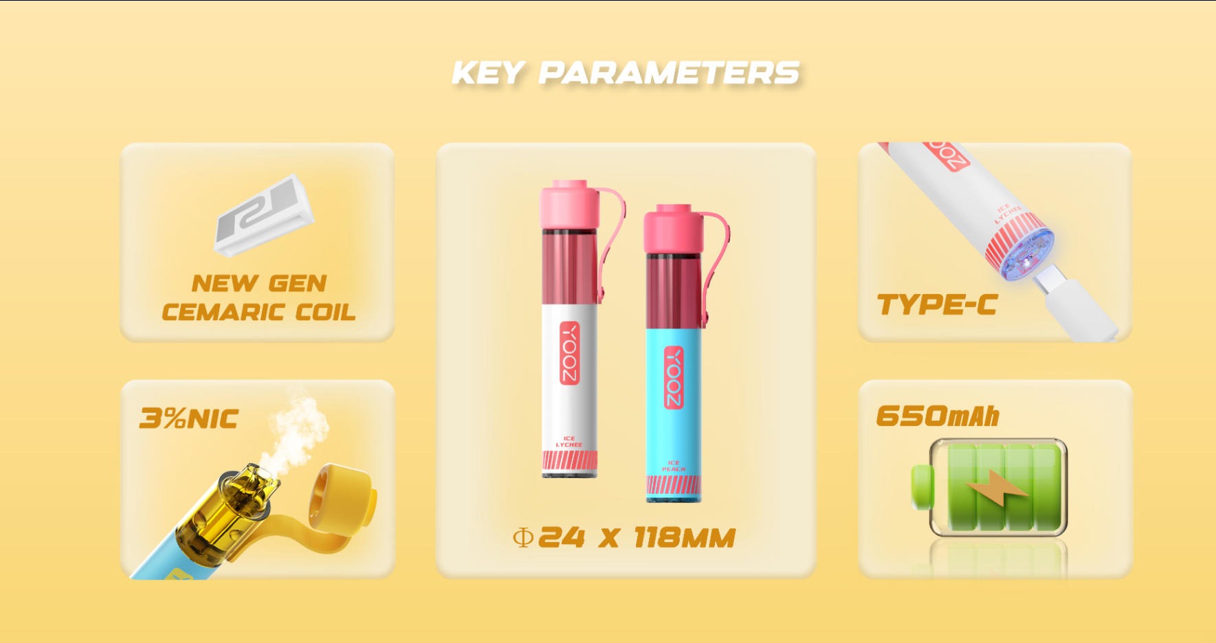 柚子积木YOOZ INNOVATOR 8 毫升 4000 口 一次性电子烟 7