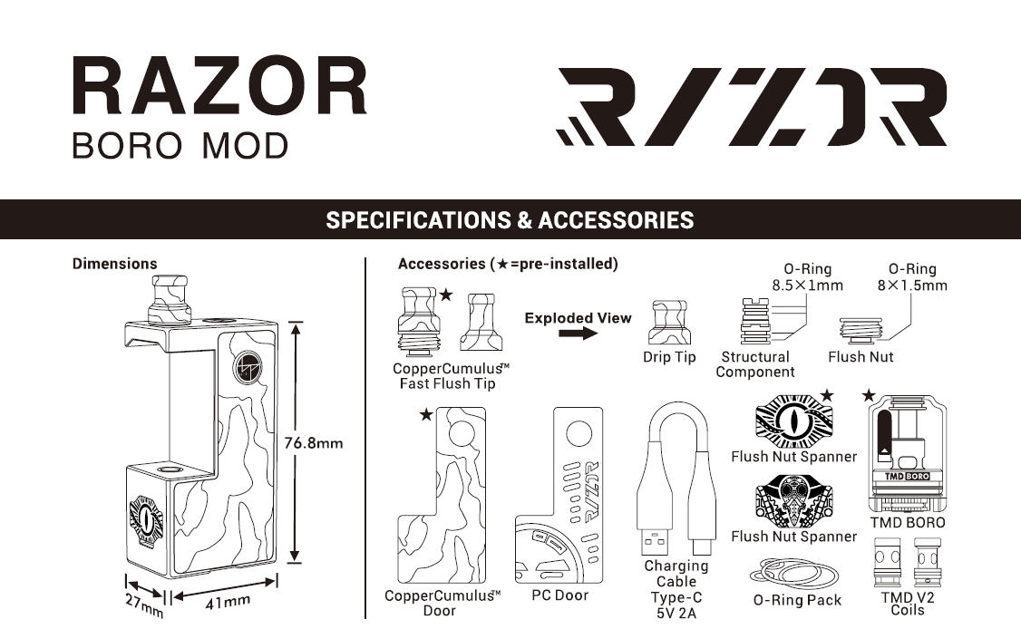 Bruce 胡子 Razor AIO 刀锋套膜机 开放式电子烟 9
