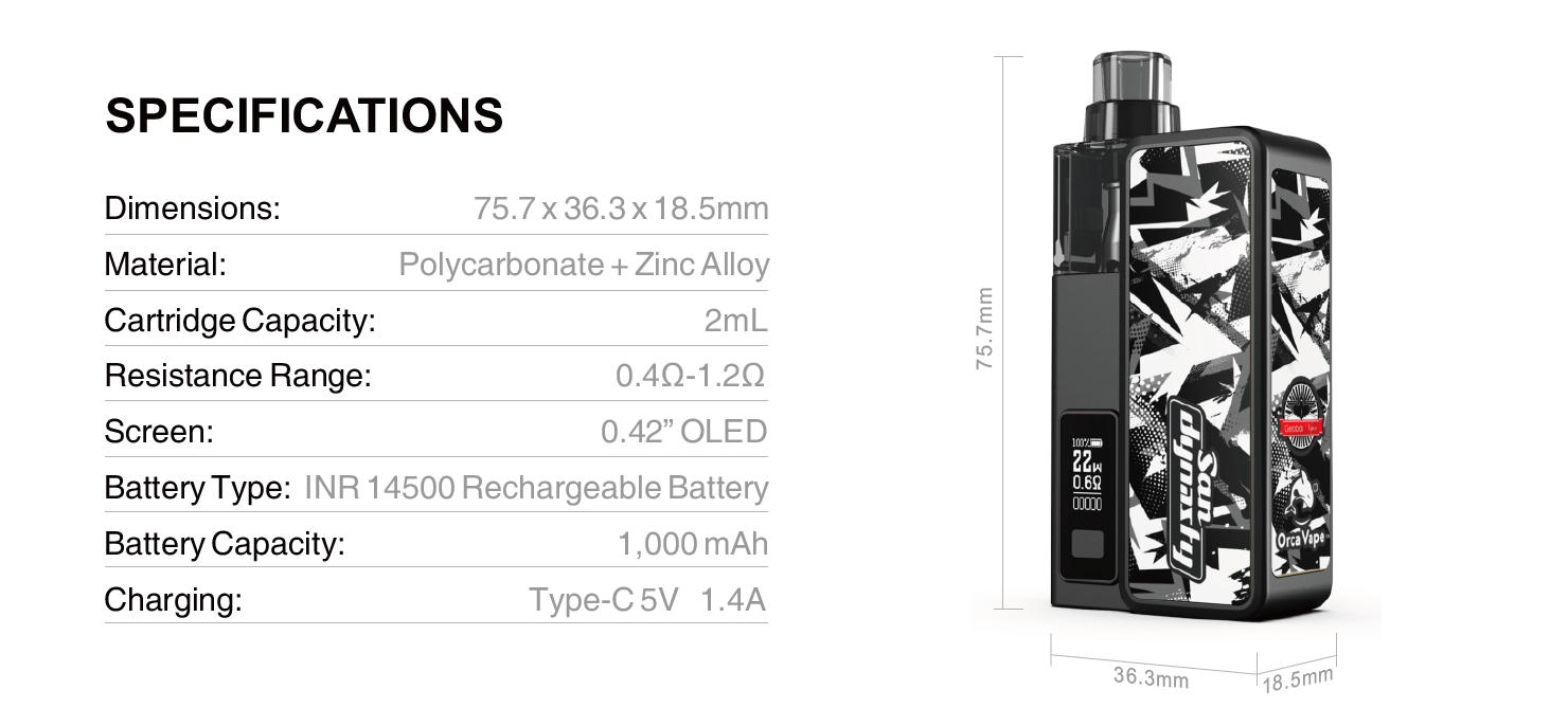 ORCA VAPE San Dynasty 开放式自注油电子烟 2