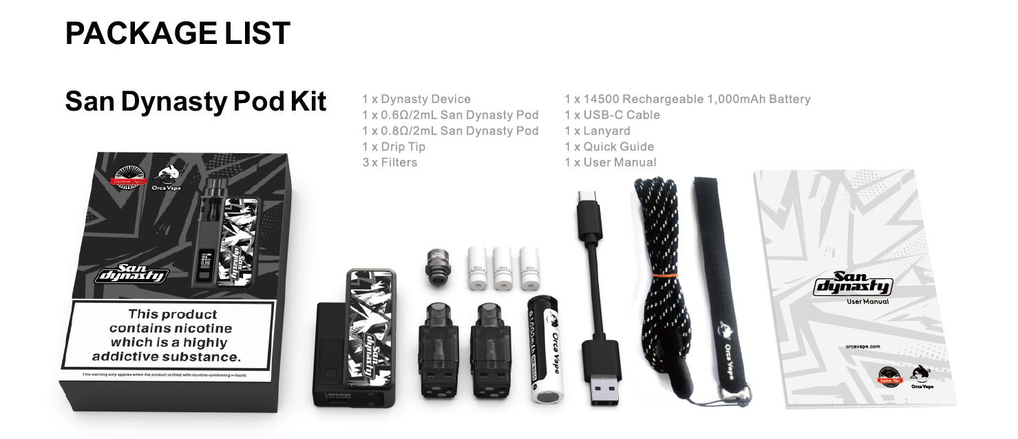 ORCA VAPE San Dynasty 开放式自注油电子烟 4