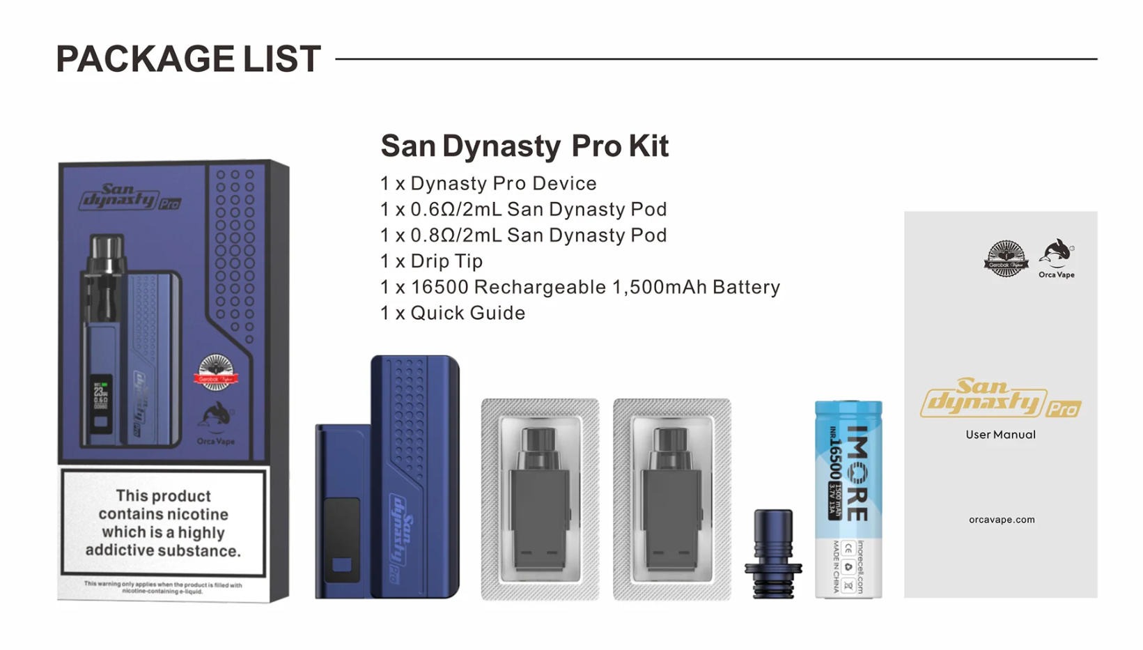 ORCA VAPE San Dynasty PRO 开放式自注油电子烟 17